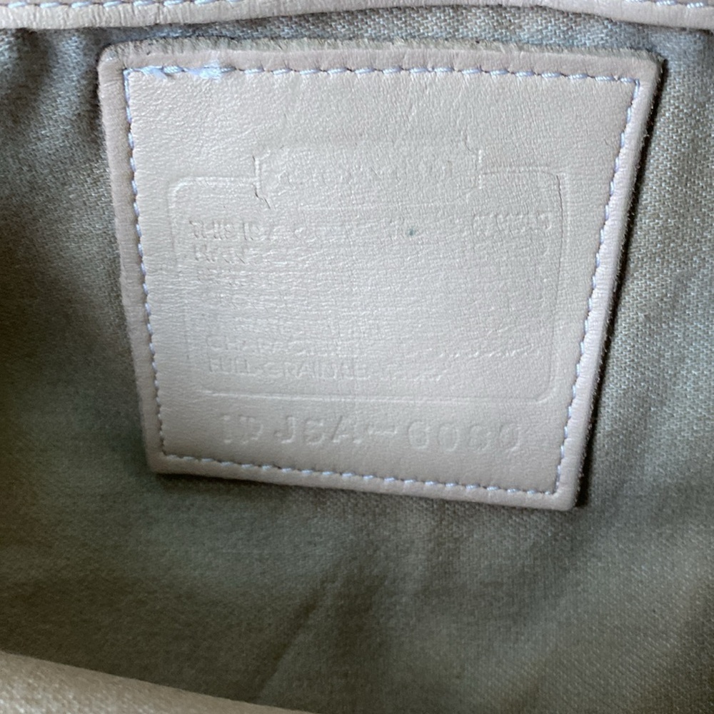 Coach Vintage Khaki Monogram Logo And Leather Backpack - Picture 4 of 8